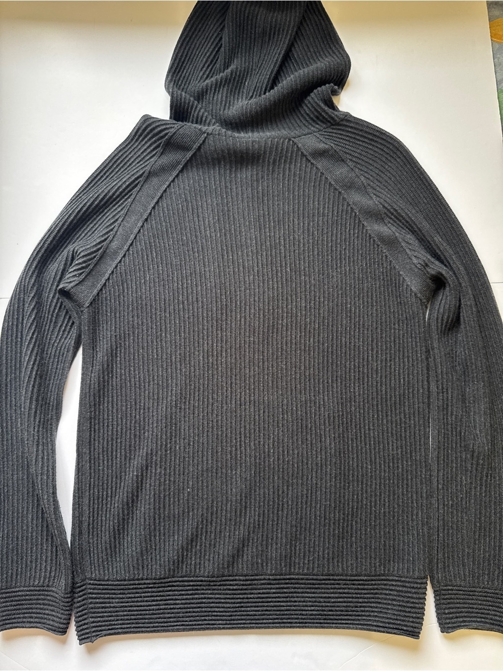 Weston Jon Boucher Men's Black Dune Ottoman Knit Luxury Hoodie With Silk Wool S - Picture 15 of 15